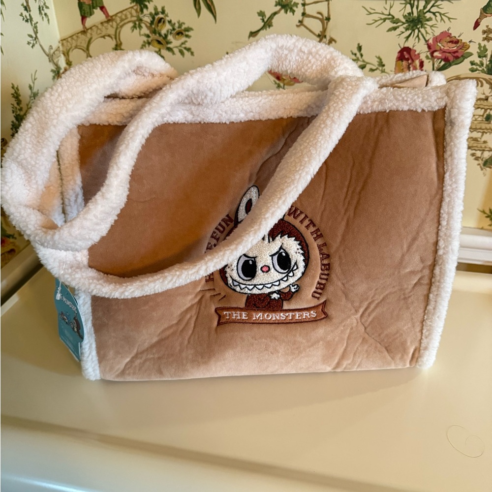 Pop Mart/Pop Land Exclusive Tan and Cream Labubu Tote Bag